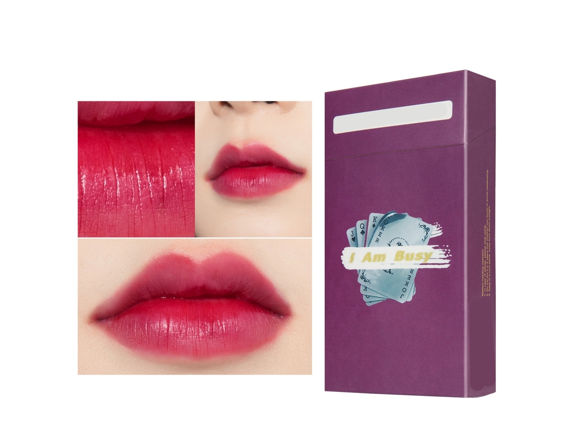 Bastoncillo De Algodón Labial Exquisito Nutritivo De Larga Duración Tinte Labial Desechable Herramienta De Maquillaje Para Chicas Y Mujeres Morado