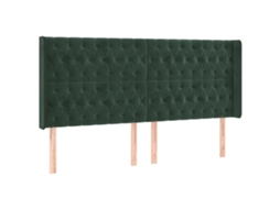 Headboard, Headboards Vidaxl Verde Veludo (183 X 16 X 118/128 Cm)