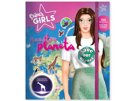 Super Girls Book And Stickers Caring For Our Planet Rosa