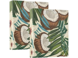 Havaiana Brown Coco Paste, 3 Aneis, 1 2-polegadas, Com Prancheta, Pacote Com 1 2 unidades, Pastas de Camada Dura Classificadas