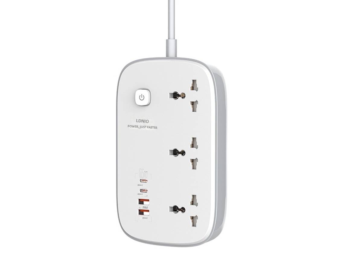 Tomada Múltipla GAN 65W, PD, 3250W, 13A, Alta Potência CHABERLU