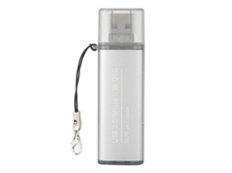 Leitor de Cartão Portátil Usb 3.0 com Gancho, Cinza AQUAFORGE