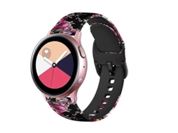 Pulseira De Silicone Com Estampa De Pata Branca Para Samsung Galaxy Watch 42mm