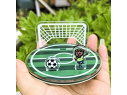 Suporte para celular em formato de campo de futebol, decoração Copa do Mundo, figuras esportivas