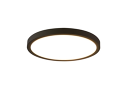 Redondo Preto Led Plafon 24 W Moderno Led Branco Neutro 4000 K Ip44 Ultrafino Diâmetro 23 Cm para Cozinha Escritório Sala Banheiro NETTLIFE