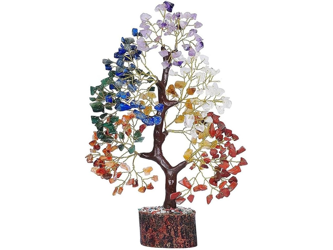 Árvore SFUSHOS de Cristal e Prata, Presente, 28x18 cm