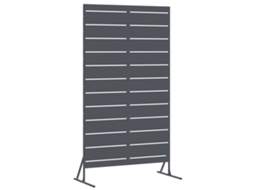 Painel De Cerca De Aço Ao Ar Livre Com Design Listrado Vidaxl Antracite Aço