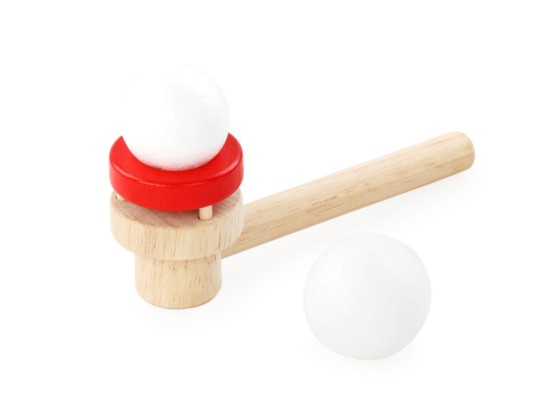 Primerox brinquedo de Soprar Bola Flutuante Madeira com 2 Bolas de Espuma para Crianças