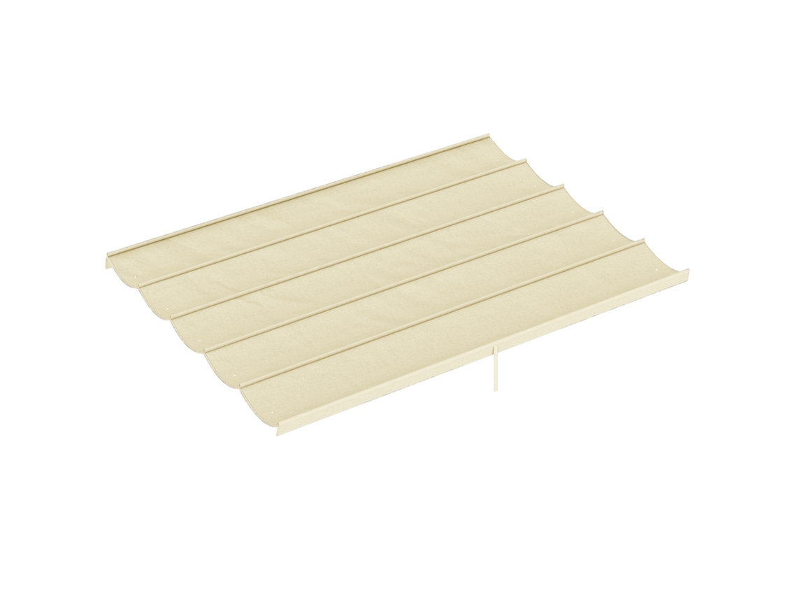 Tecido para telhado de pérgula retrátil 4x3m creme