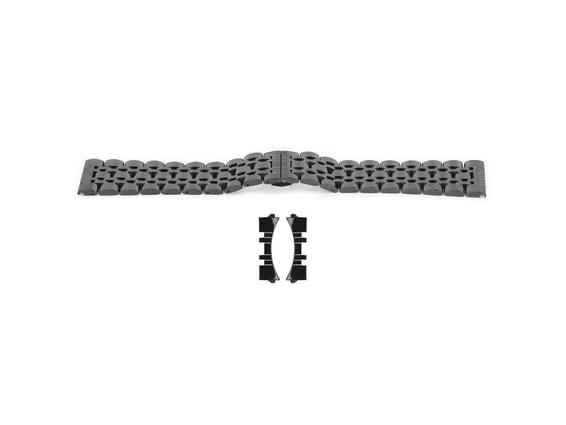 Cinturón De Reloj Ajustable De Acero Inoxidable 24mm Para Repuesto Accesorio