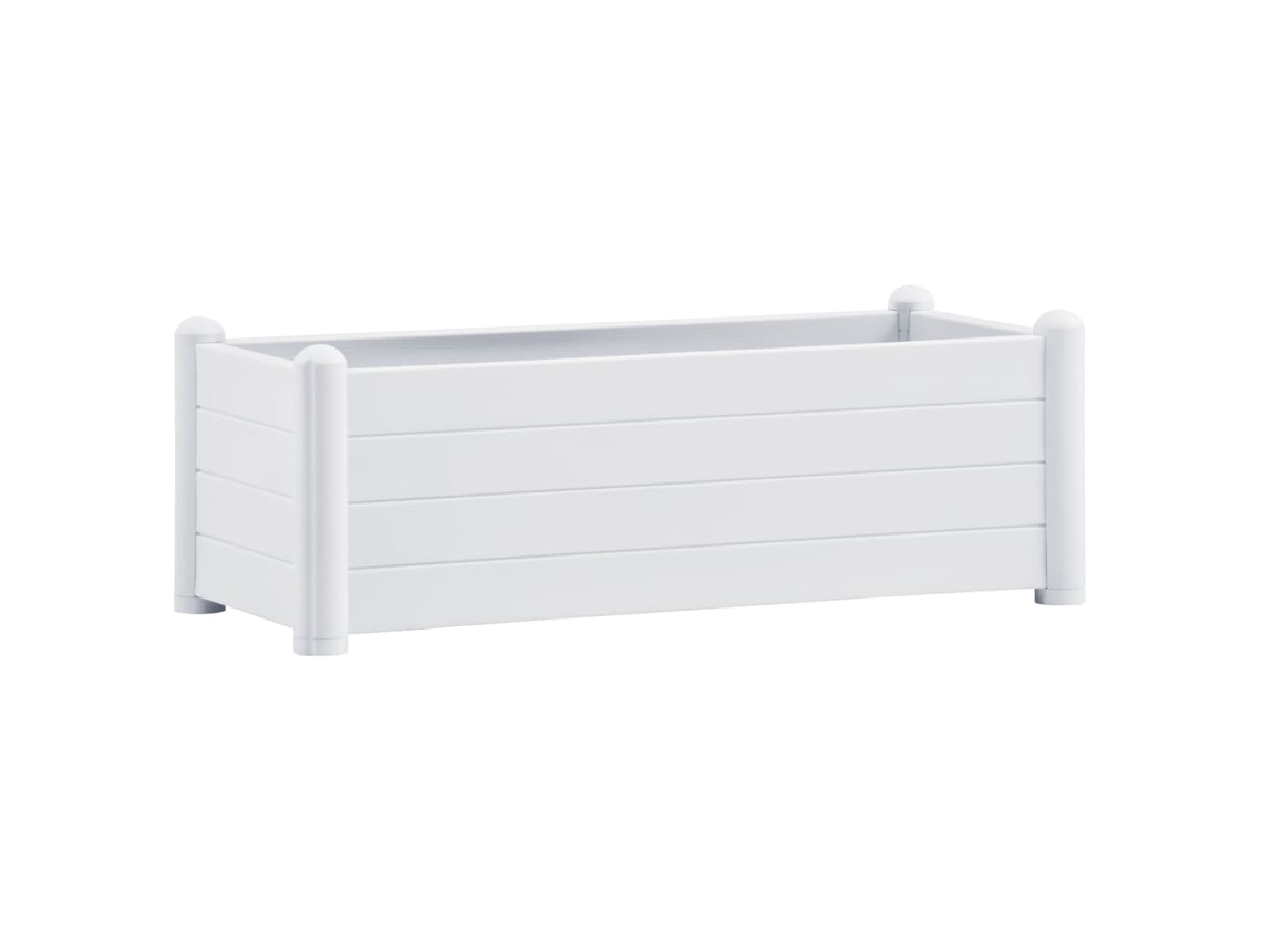 Canteiro elevado de jardim VIDAXL Branco Polipropileno (100 x 43 x 35 cm)