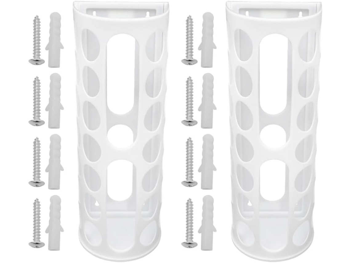 Suporte De Parede Para Decalques Vinil, 14 Furos, 2 Peças, Plástico Branco, Organizador De Rolos Vinil, Ideal Para