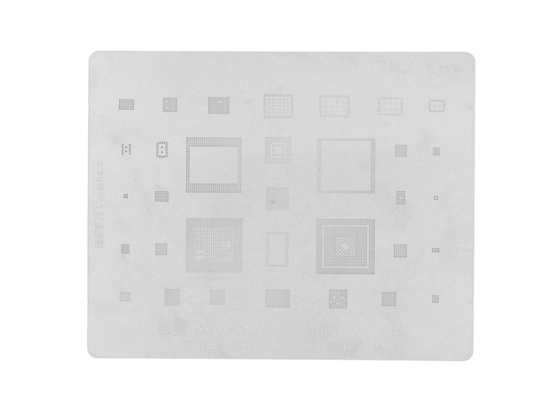 Stencil De Reball Em Aço Inoxidável Para Samsung S7 G9300 9350 9308 - Template Rápido De Recerâmica