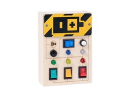 Ats tablero Ocupado Con Botones Led Juguete Sensorial de Madera Juguete Educatsivo para Niños Niñas Regalo Bebé