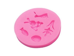 Molde de silicone Rebe em formato de coelho de Páscoa com cenoura para decorar bolos, fondant, chocolate e doces.