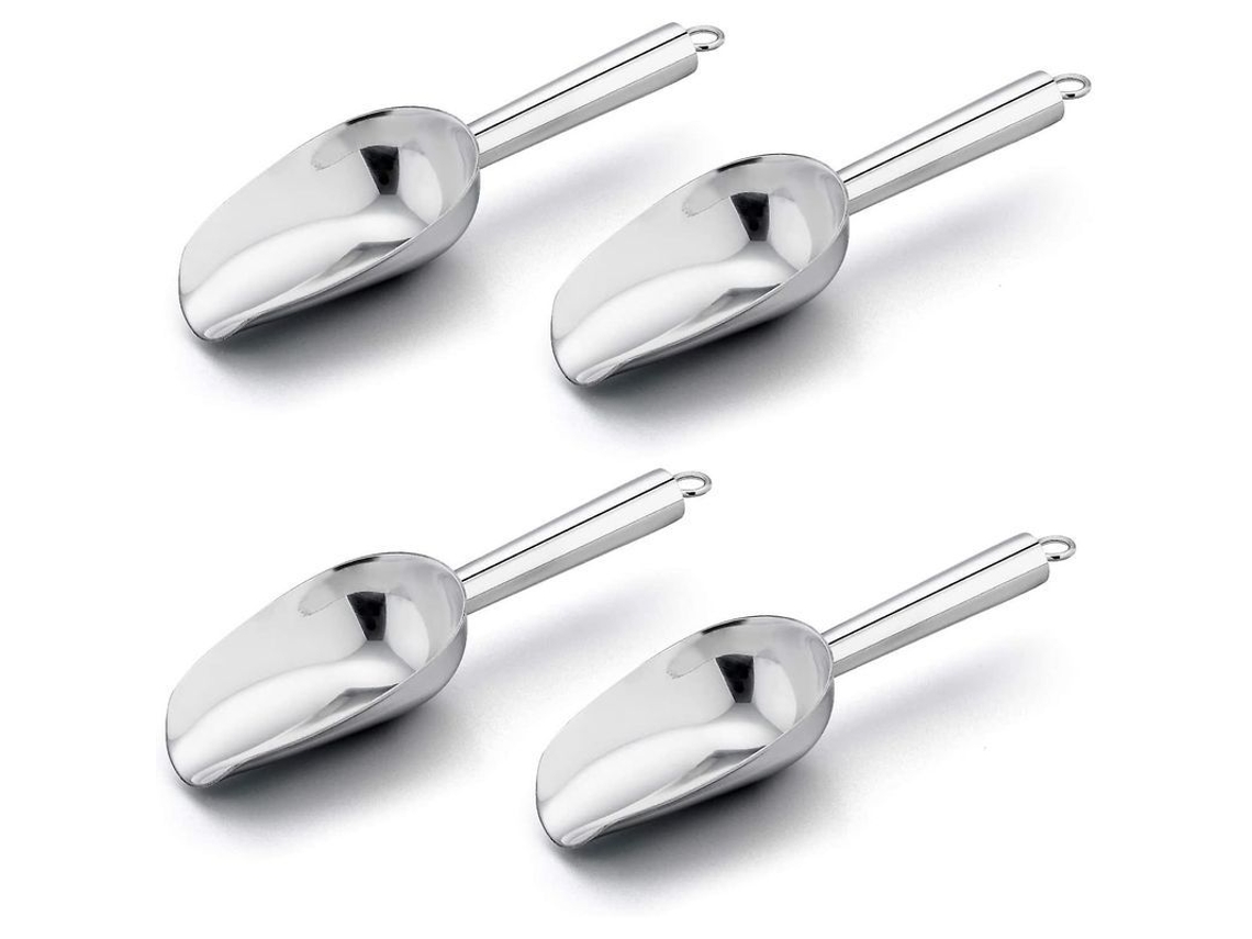 Conjunto De 4 Colheres De Inox 3oz - Pequenas, Versáteis E Duráveis Para Cozinha, Festas E Armazenamento