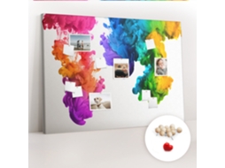 Painel De Cortiça Para Parede Arco-íris De Cores Para A Sala De Estar Espelharte (140x100 Cm)