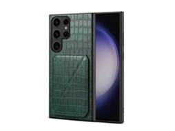 Capa Para Celular Denior Com Textura De Crocodilo E Acabamento Eletrogalvanizado Para Samsung Galaxy S23 Ultra 5g