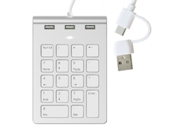 Clavier Filaire Usb Com 3 Portas Usb Integradas Para Conexão Ao Terminal Financeiro/pos Portátil Com Número Externo Não Pavimentado.