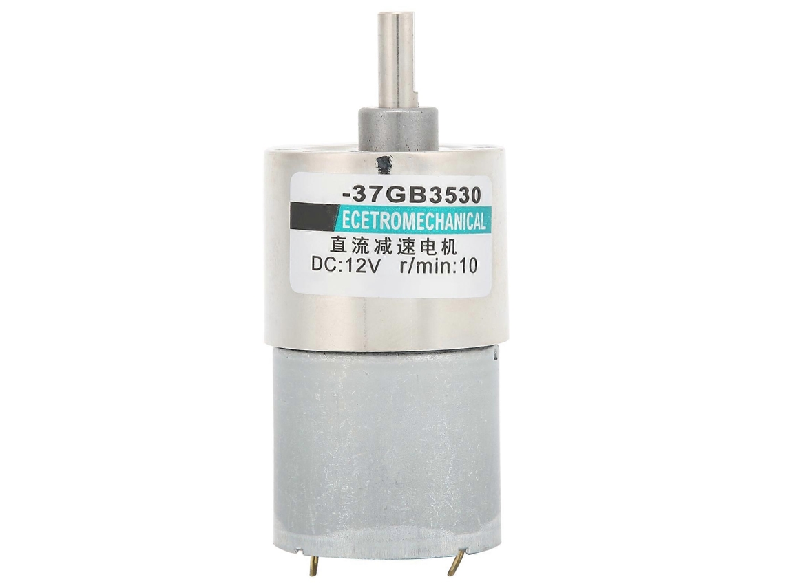 Motor De Redução Cc Metal 12v 10rpm Para Fabricação Eletrônica Baixa Velocidade