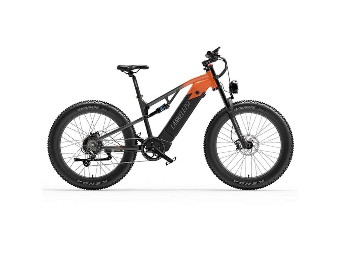Bicicleta Elétrica De Montanha Lankeleisi Rv800 Plus 26 Com Suspensão Total, Motor Bafang De 750 W E Bateria De 48 V E 20 Ah
