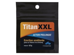 Titan Xxl Action Prolongée - Suplemento De Ereção Para Homens 4 Cápsulas