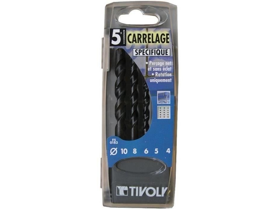 Caixa Com 5 Brocas Para Azulejos Tivoly