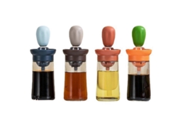 Conjunto De 4 Pincéis Silicone Para Óleo, Garrafas E Confeitaria, Ideais Grelhar Cozinhar. Novos Acessórios Cozinha. -aquaforge