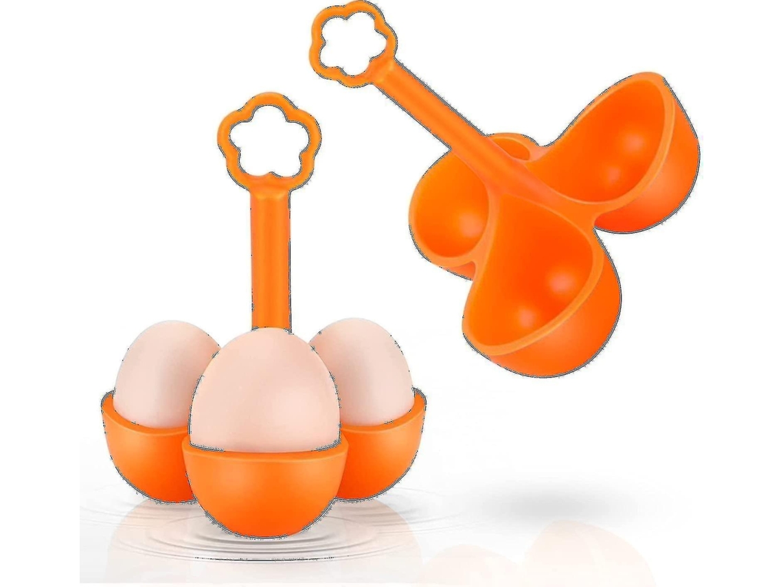 Suporte Para Ovos Embalado, Em Silicone Resistente A Queimaduras, Comporta 3 Ovos, Prático Para Cozinhar E Servir