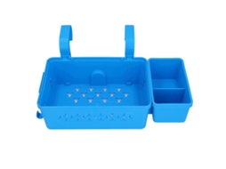 Danu2026 cesta de Almacenamiento para Piscina Colgante Con Portavasos para Raíles de Hasta 2.3 Polegadas, Azul