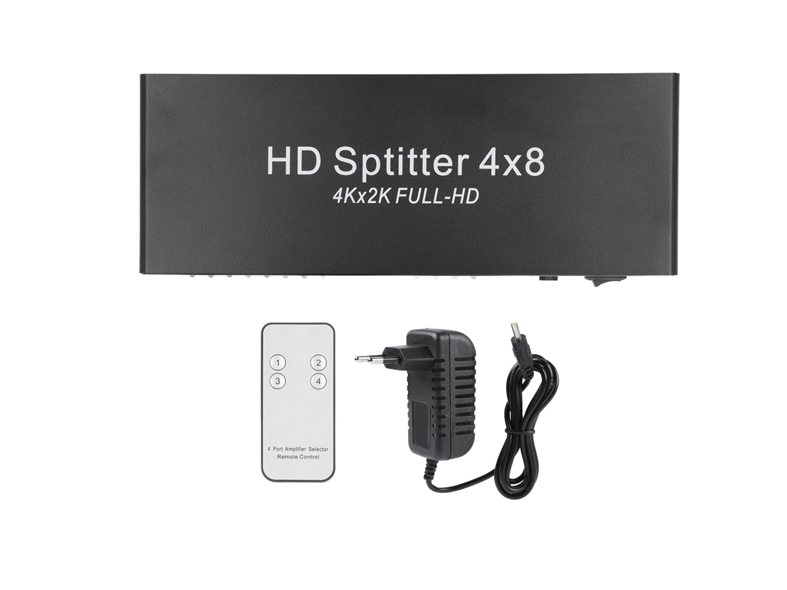 Switch Splitter Hdmi 4x8 4k LAXISCREED Controle Remoto