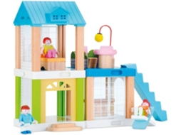 Jogos de Madeira WOOMAX Casa de bonecos modular 37 peças