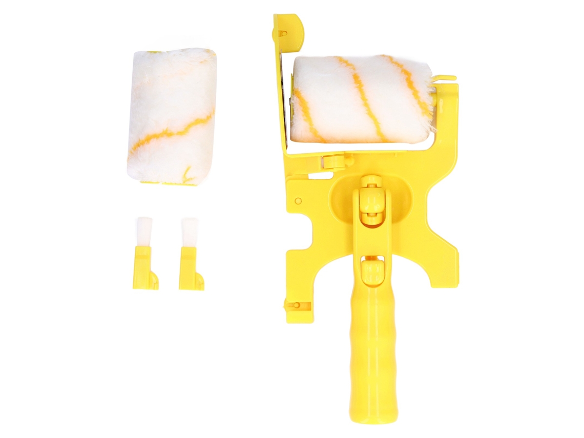 Conjunto de Rolo de Pintura com Pincéis para Parede, Teto e Molduras | S/MARCA