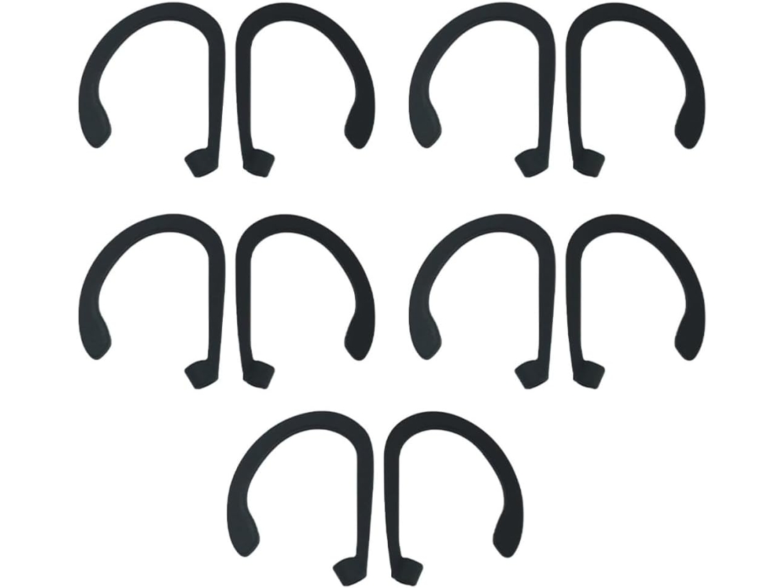 Mikikit Crochês Oreille Anti - Perte Silicone 5 Pares Suporte Para Oreillettes Sans Fil Acessórios Pratiques