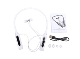 Fones Bluetooth com Suspensão no Pescoço, Display Digital, Transmissão Ao Vivo e EOOCOO