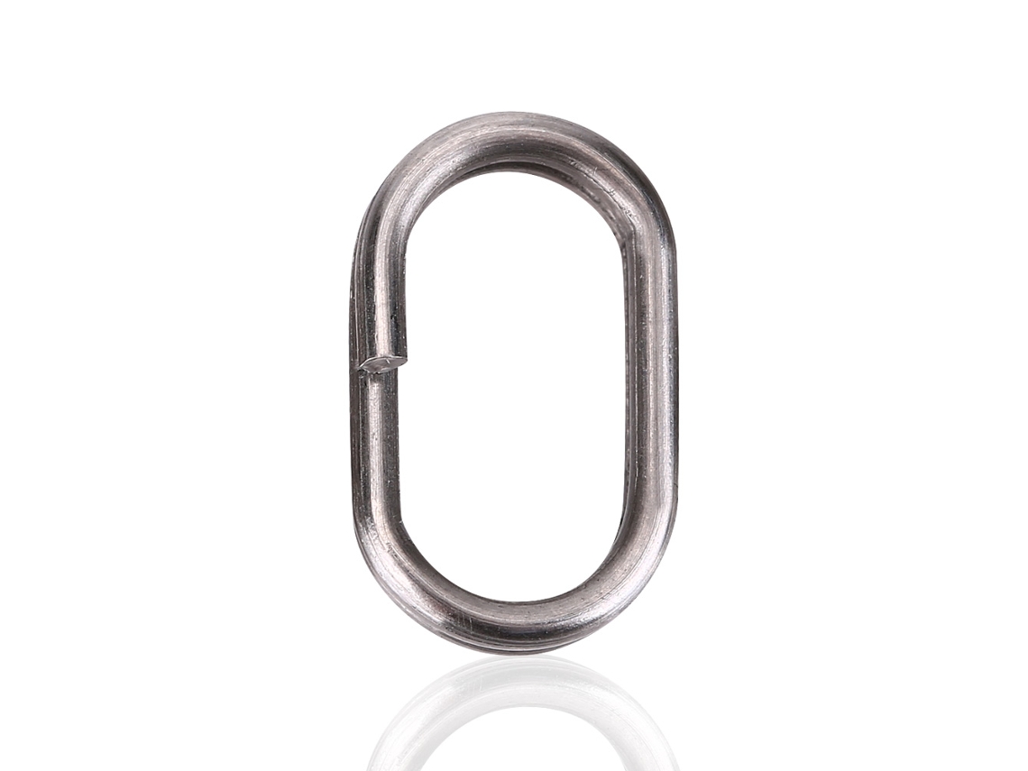 Conector de Pesca Anel Oval Aço Inox 100un 9x15mm