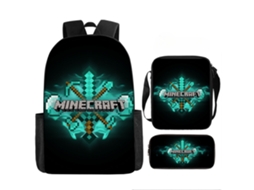 Conjunto De Mochila Escolar De Três Peças, Mochila Impermeável Com Proteção Para A Coluna, Estilo 4