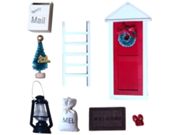 Conjunto de Decoração para Porta com Gnomo e Árvore LAXISCREED