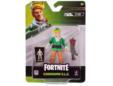 Figura Fortnite Codename Elf lendária Micro Series articulada de 7 cm