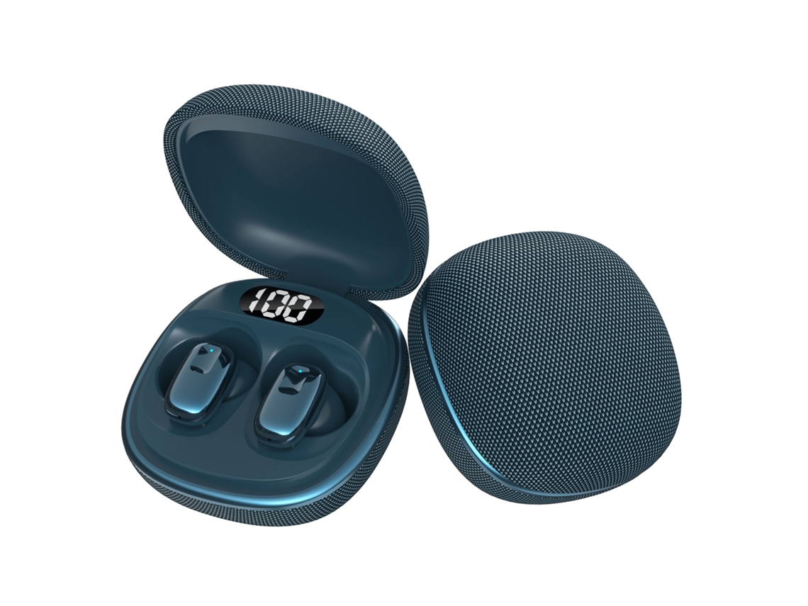 (azul) Mini Fones De Ouvido Sem Fio, Bluetooth, Visor Led E Microfone Hd