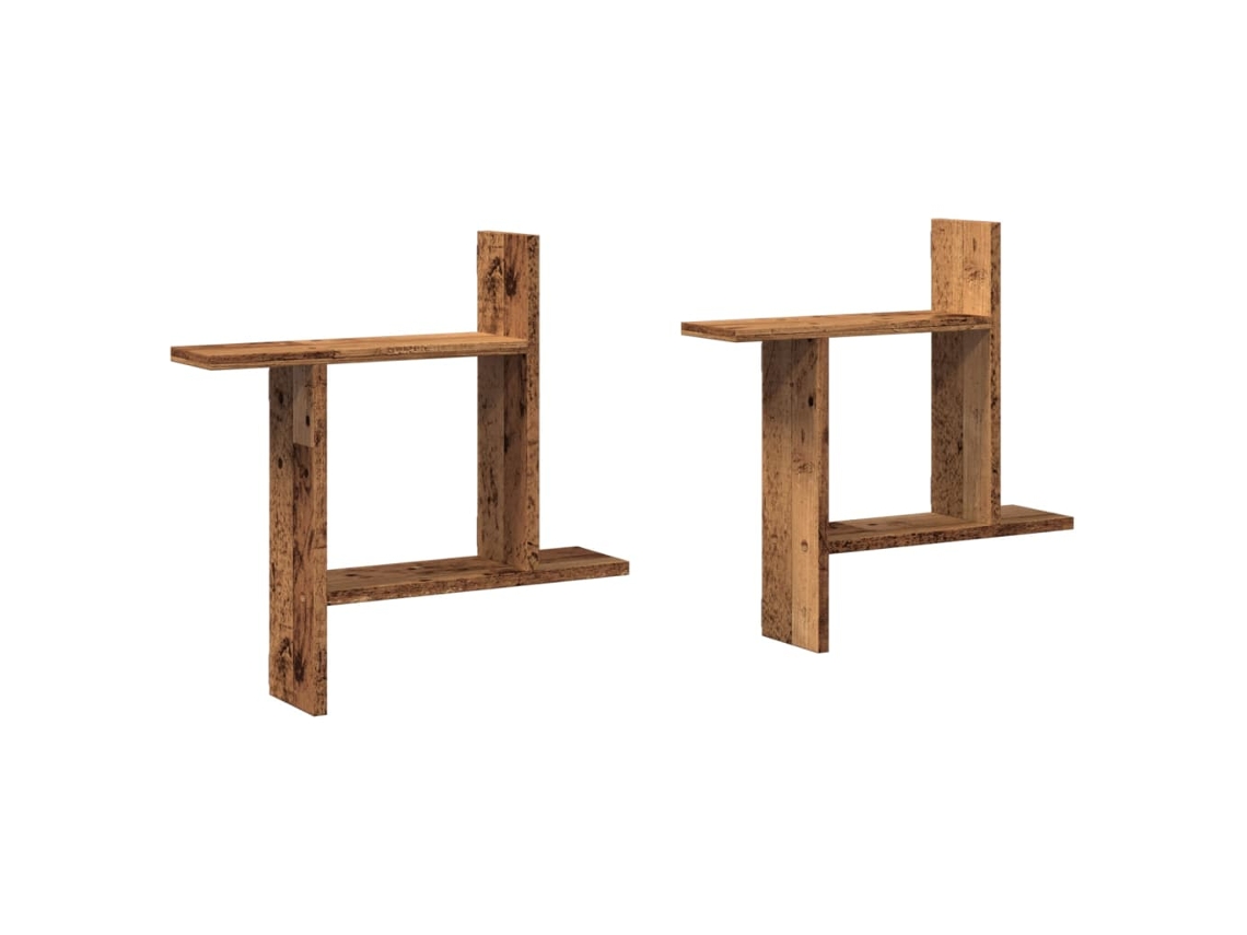 Wall Shelf, Wall Shelves Vidaxl Marrom Madeira Processada (50 X 12 X 50 Cm)
