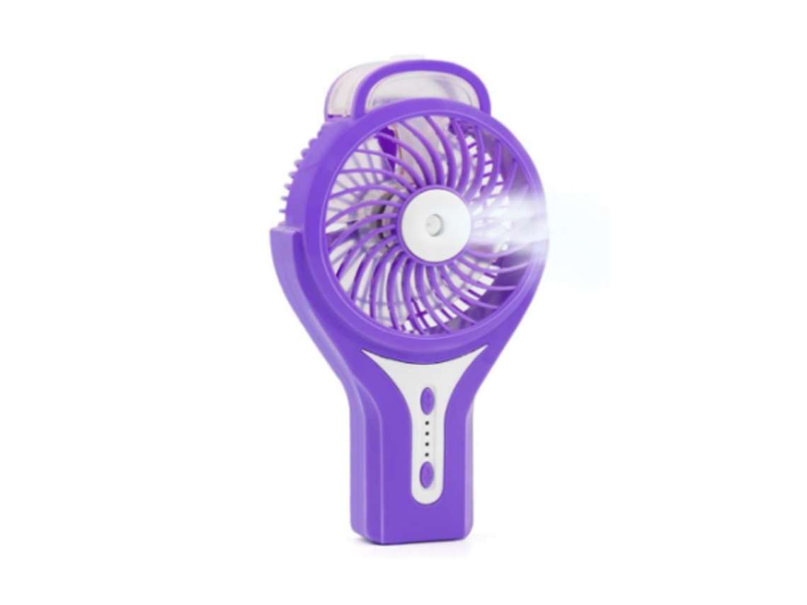 Ventilador Nebulizador Usb 12.5cm 3 Velocidades Roxo Yizhood