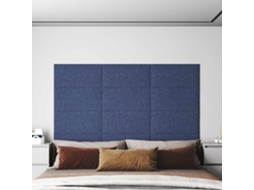 Vidaxl Cabeceira De Parede 12 Pcs 60 X 30 Cm Azul Tecido