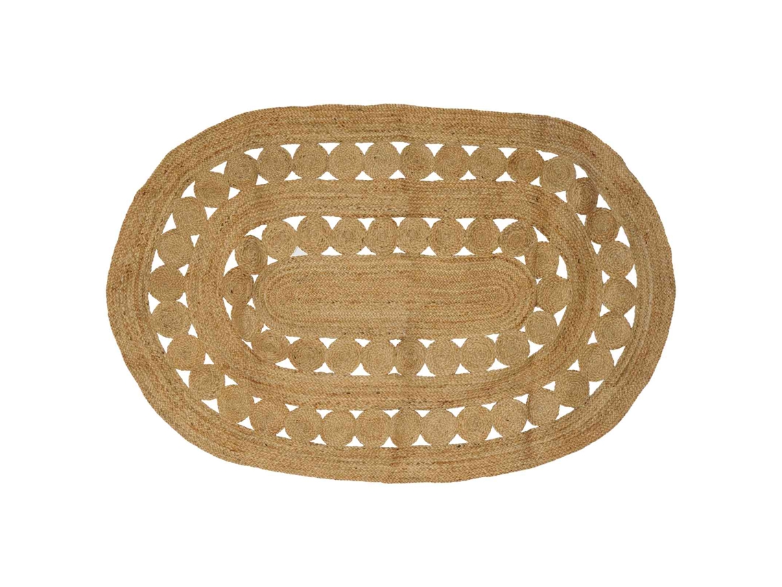 Conjunto 1 Tapete De Área Vidaxl Castanho Juta (205 X 305 Cm)