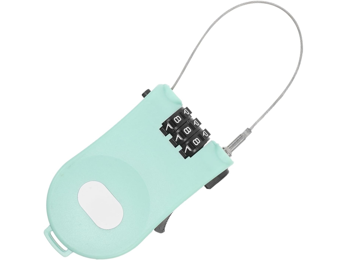 Cadeado Retrátil Luxshiny Com Cabo De Aço E Combinação Para Bagagem Bicicletas, Compacto E Leve, Com Código Numérico