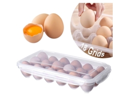 Caja De Armazenamento De Ovos De Plástico Empilhável Para Refrigerador Com Tampa Transparente