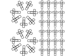 Clipes de papel de metal em formato de coração e cruz Fomiyes, 100 unidades pré-embaladas, clipes decorativos para estudo bíblico E