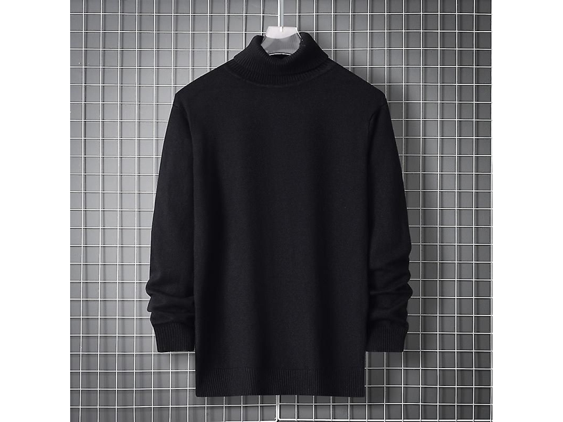 Jersey de gola alta Fasst, de inverno, casual, liso, slim fit, tecido de ponto, S/MARCA