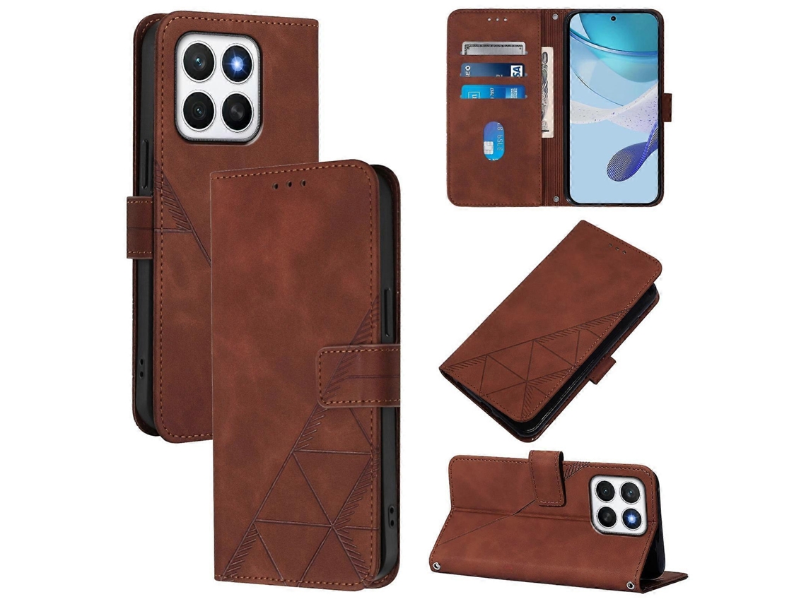 Capa De Celular De Couro Com Estampa 3d E Flip Crossbody