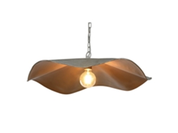 Luminária de Teto em Ferro Patinado Branco, 77x77x16cm ALEXANDRA HOUSE LIVING
